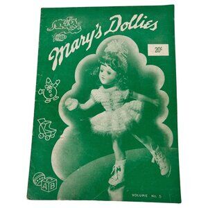 1941 Marys Dollies Volume No 5 Doll Clothes Pattern Book Knit Crochet Mary Hoyer